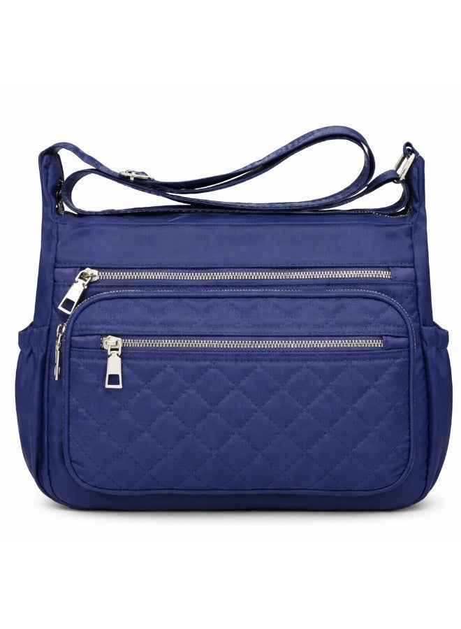 MXM Women Crossbody Shoulder Bag, Waterproof Nylon Handbag, Messenger Carryall Purse for Girls  (Blue) - Image 1
